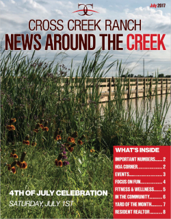 Cross Creek Ranch Newsletter July 2017