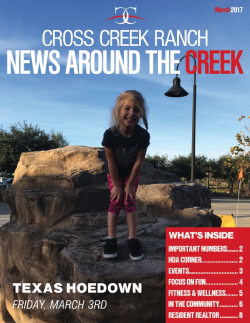 Cross Creek Ranch Newsletter March 2017