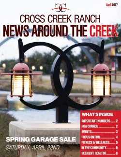 Cross Creek Ranch Newsletter April 2017