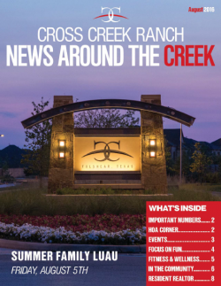 Cross Creek Ranch Newsletter August 2016