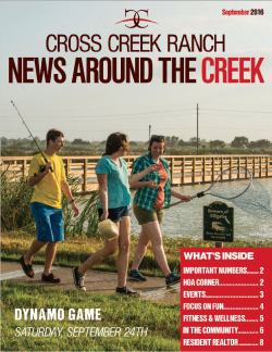 Cross Creek Ranch Newsletter September 2016