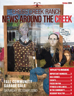 Cross Creek Ranch Newsletter October 2016