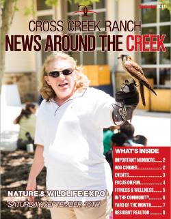 Cross Creek Ranch Newsletter September 2017